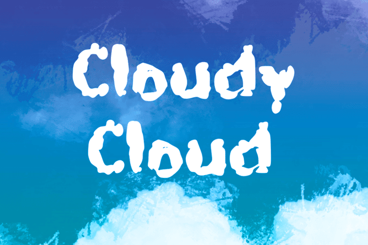 Cloudy Cloud Font - wepfont